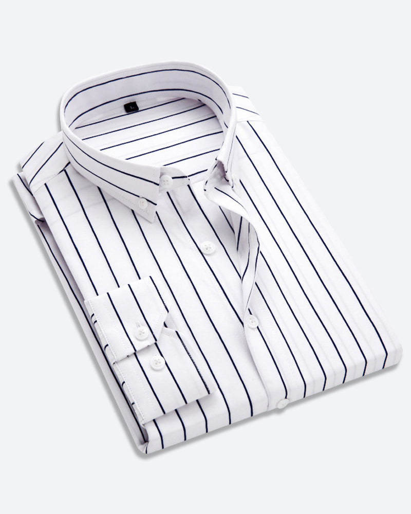 Elegante Businesshemd da uomo con lancette in stile classico e bottoni a pressione - Perfetto per un look formale.