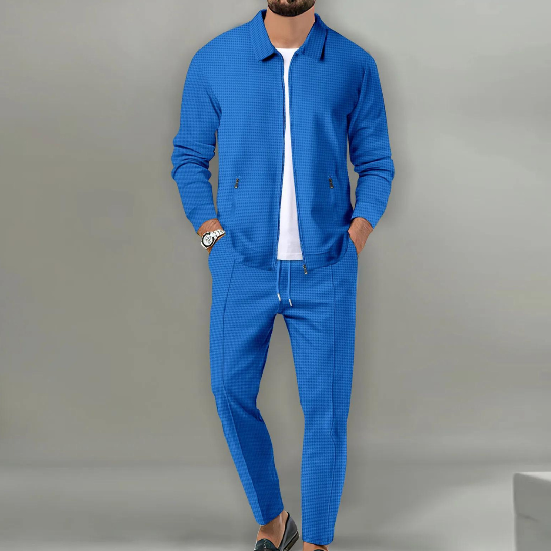 Elegante set da uomo con gilet con frange e pantaloni corti - perfetto per l'estate