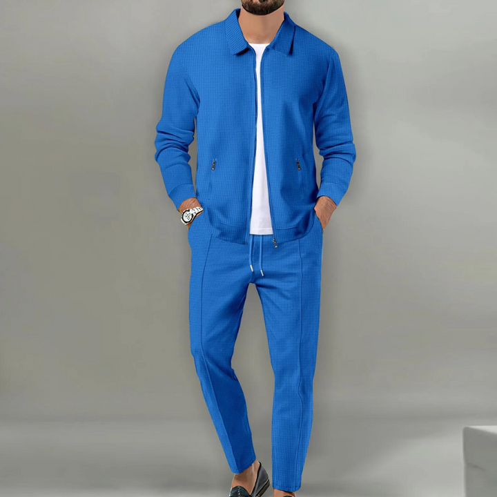 Elegante set da uomo con gilet con frange e pantaloni corti - perfetto per l'estate