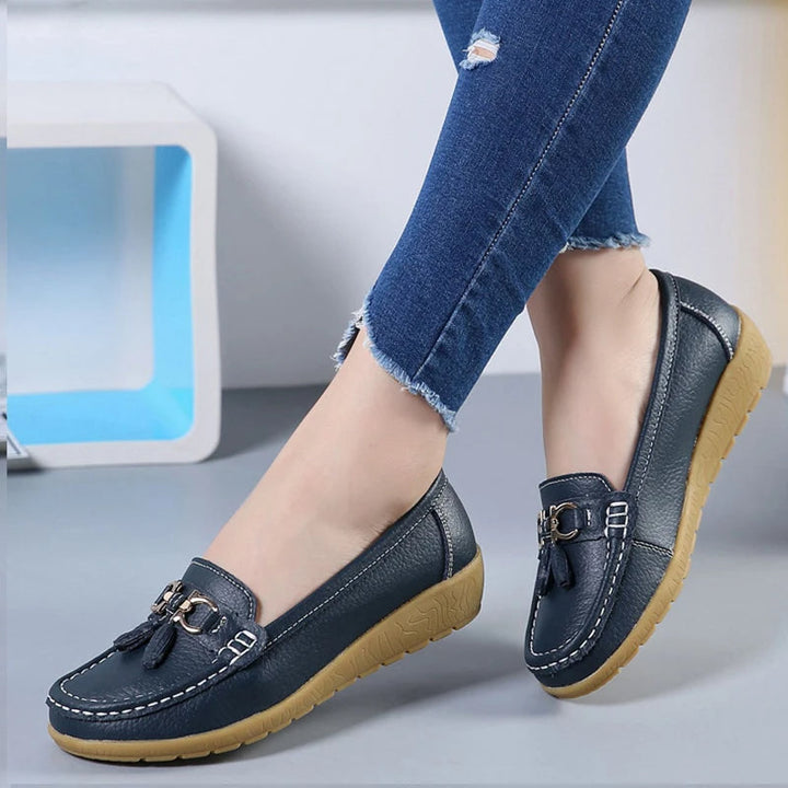 Ballerine eleganti da donna in pelle Alinne - Abbigliamento elegante e confortevole