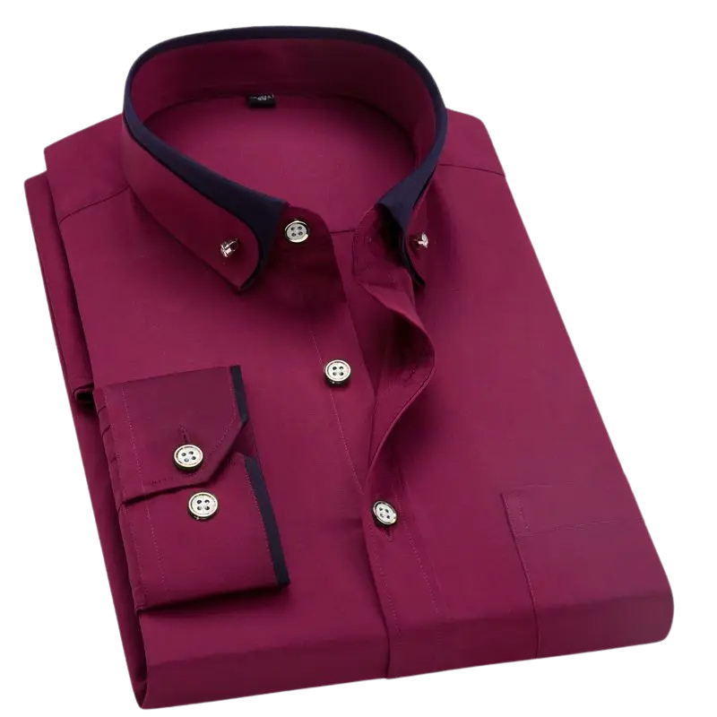 Elegante camicia da lavoro senza ferro con comoda vestibilità elasticizzata per comfort e stile