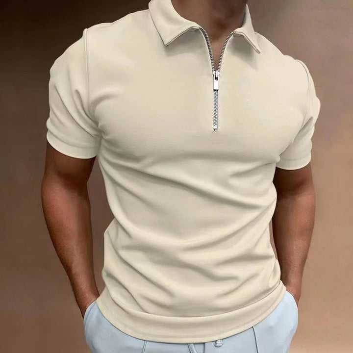 Leonardo - Elegante polo con lussuoso colletto a zip per un look elegante e sofisticato