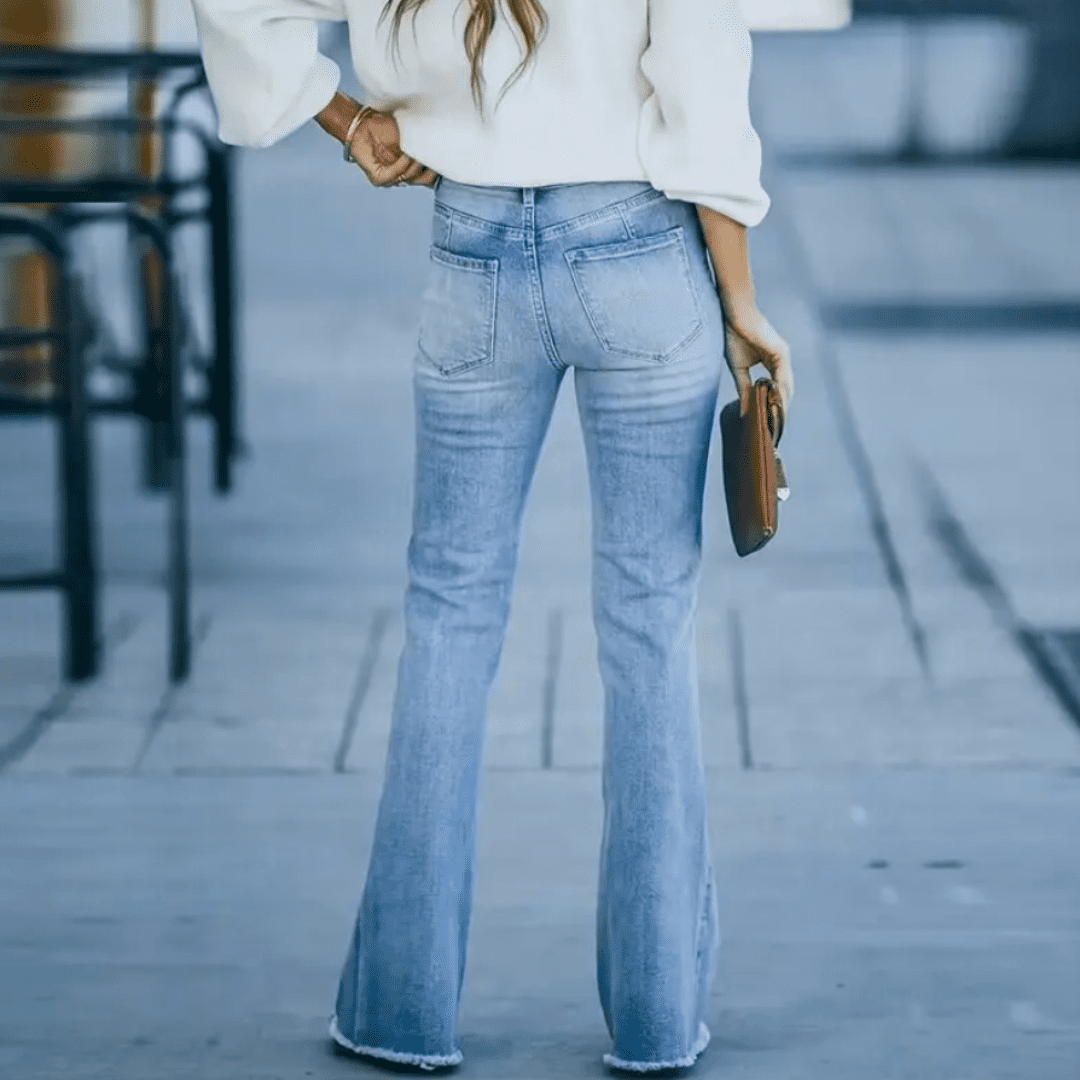 Veya - Jeans a vita alta da donna comodi e alla moda per uno stile elegante e confortevole