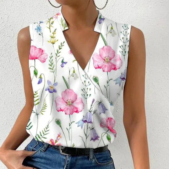 Hannah - Camicetta da donna elegante e ariosa con elegante scollatura a V