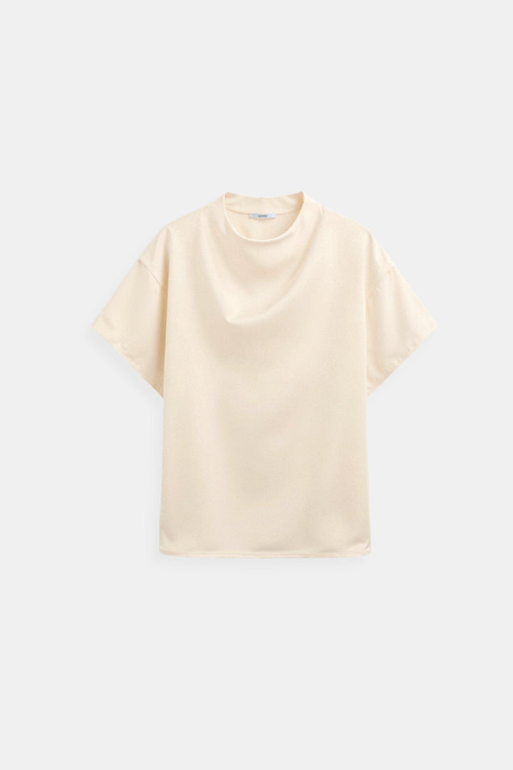 T-Shirt oversize da donna con scollatura - stile casual confortevole e di tendenza