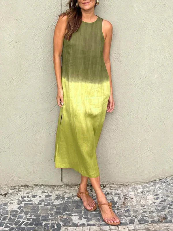 Abito estivo da donna elegante e confortevole con elegante scollatura a V