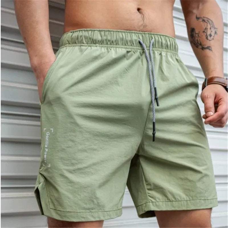Pantaloncini sportivi lunghi da uomo con vestibilità elastica e coulisse sul fondo - Comfort e stile per tutti i giorni - Au-Genou