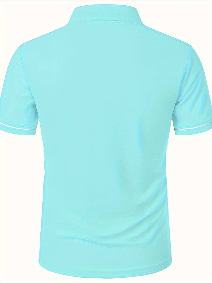Camisas Polos para Hombre de Ajuste Delgado con Manga Corta y Detalle de Contraste Elegante, Perfectas para un Estilo Moderno y Sofisticado