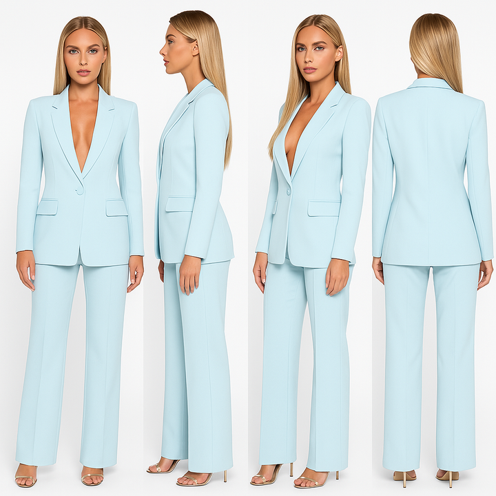 Elegante set di camicetta e pantaloni Elin per donna