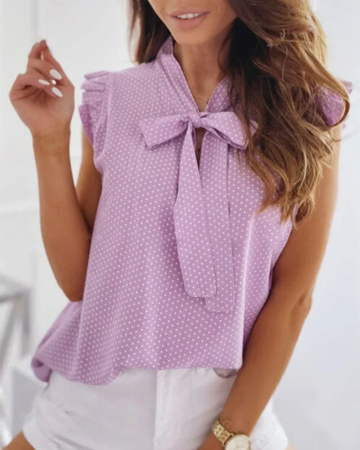 Brianna - Camicetta da donna elegante e raffinata con un grazioso fiocco