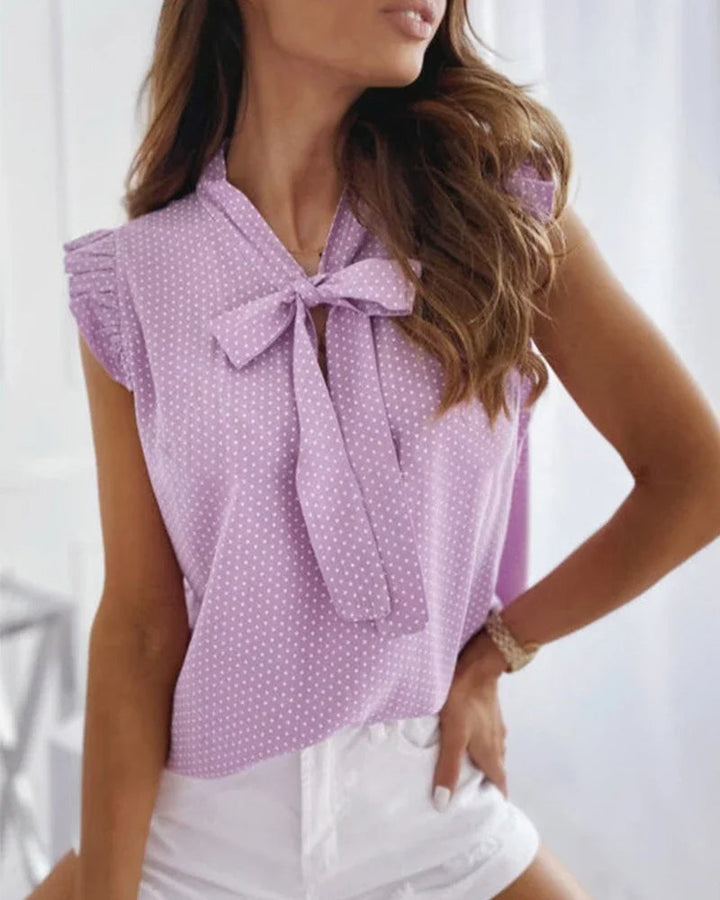 Brianna - Camicetta da donna elegante e raffinata con un grazioso fiocco