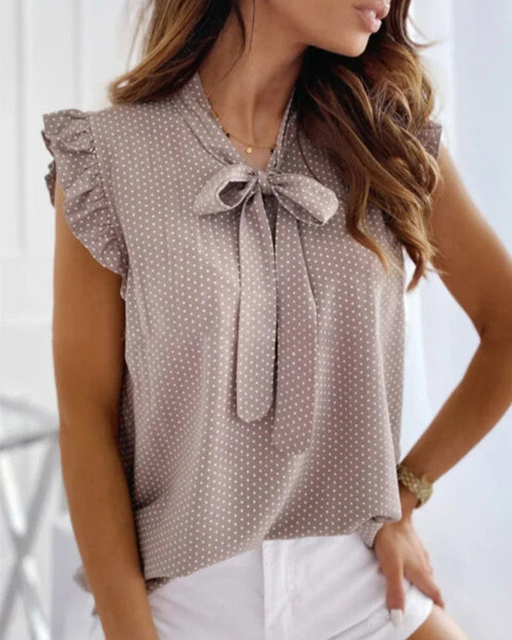Brianna - Camicetta da donna elegante e raffinata con un grazioso fiocco