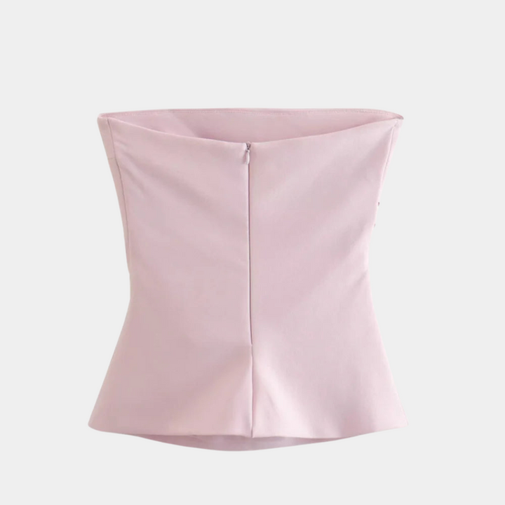 Livia - Camicetta da donna senza spalline elegante e raffinata per un look unico