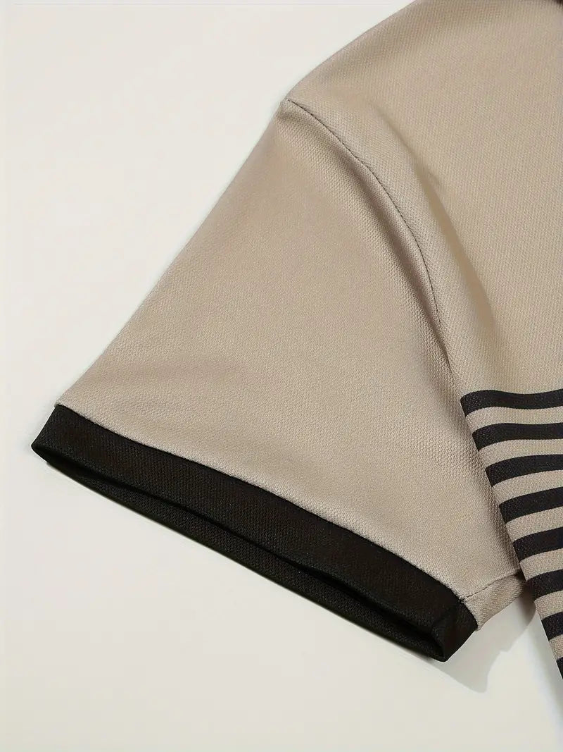 Polo elegante da uomo slim fit con cintura - maniche corte, look casual ed elegante