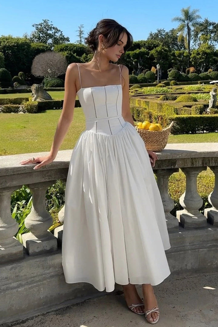 Elegante abito lungo da donna con accenti di pizzo - perfetto per la primavera e l'estate!