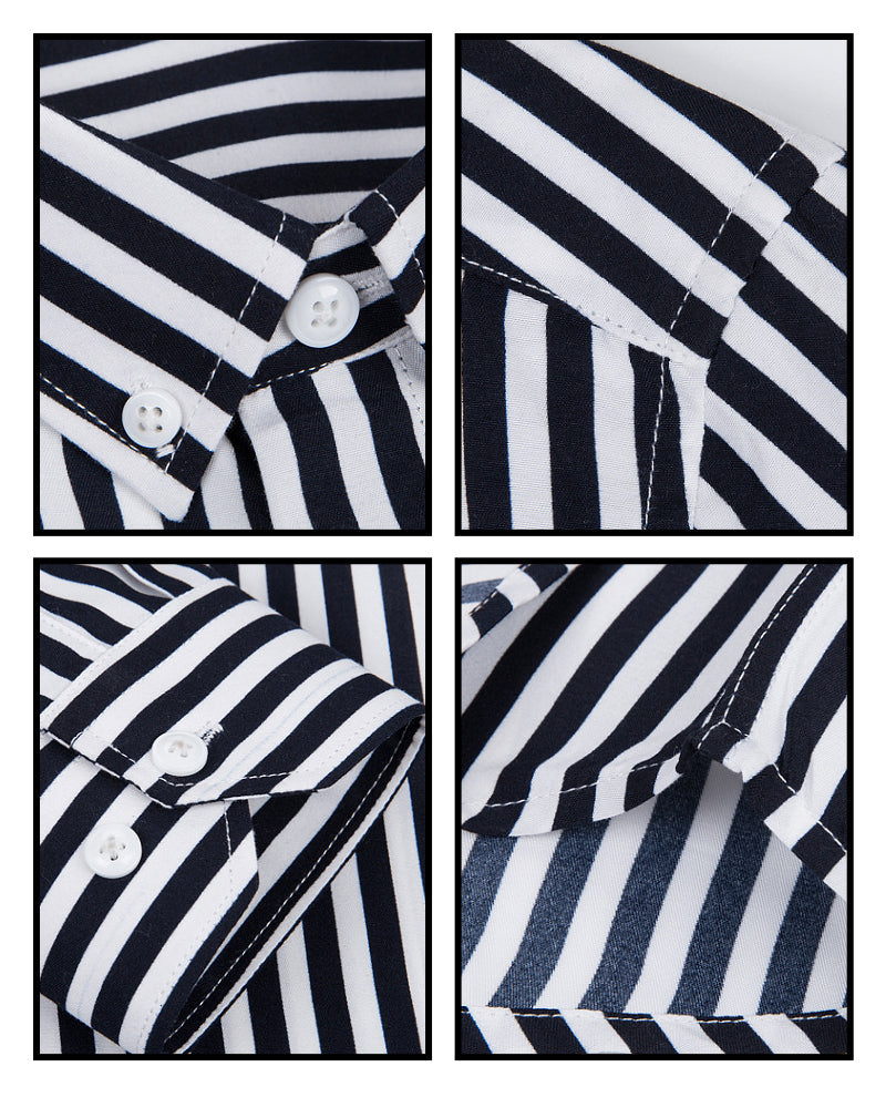 Elegante Businesshemd da uomo con lancette in stile classico e bottoni a pressione - Perfetto per un look formale.