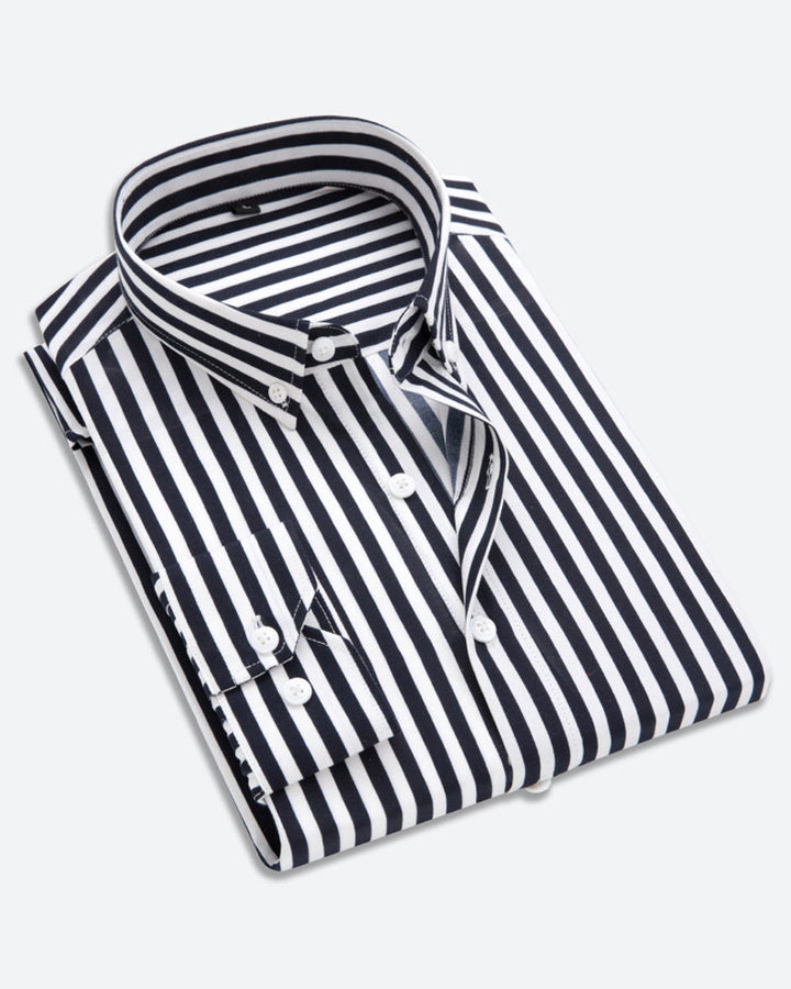 Elegante Businesshemd da uomo con lancette in stile classico e bottoni a pressione - Perfetto per un look formale.