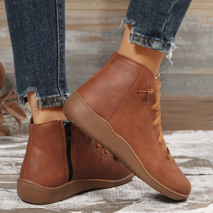 Eleganti stivali retrò in morbida pelle PU - stile unico e comfort per la donna alla moda