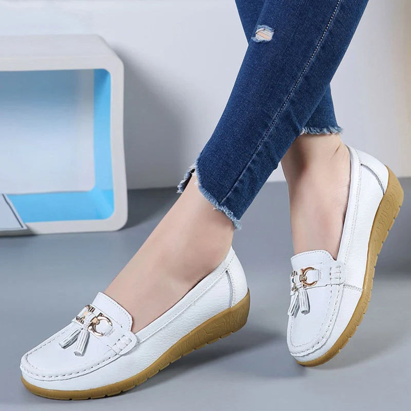 Ballerine eleganti da donna in pelle Alinne - Abbigliamento elegante e confortevole