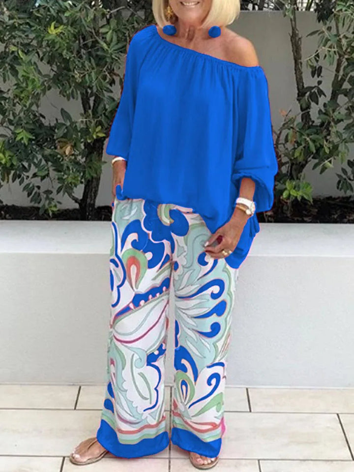 Angelique - Elegante set a due pezzi con spalle scoperte per un look unico e alla moda