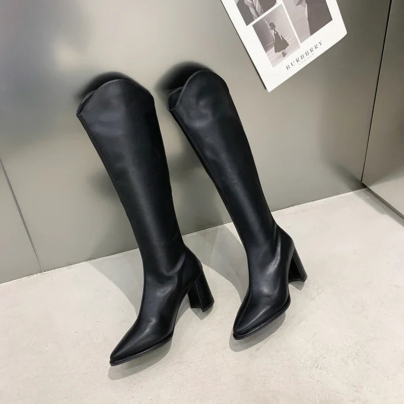Callie - Eleganti stivali da donna al ginocchio per un look elegante e raffinato