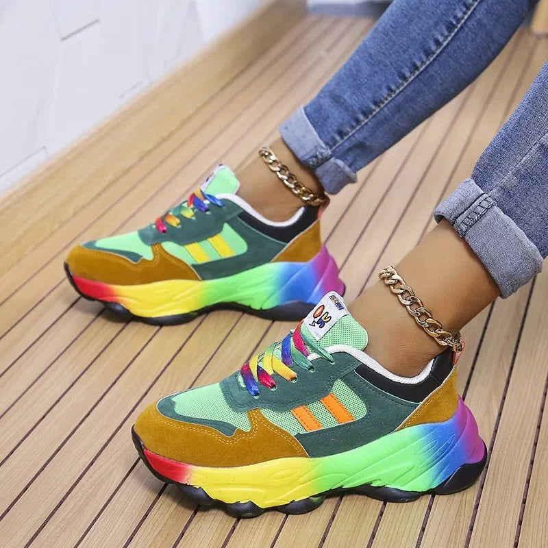 ActiveStep - Scarpe da ginnastica multicolori alla moda su una suola spessa per uno stile unico e il massimo del comfort