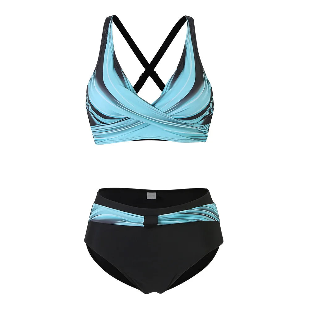Talia - Elegante e confortevole set bikini a vita alta per donna