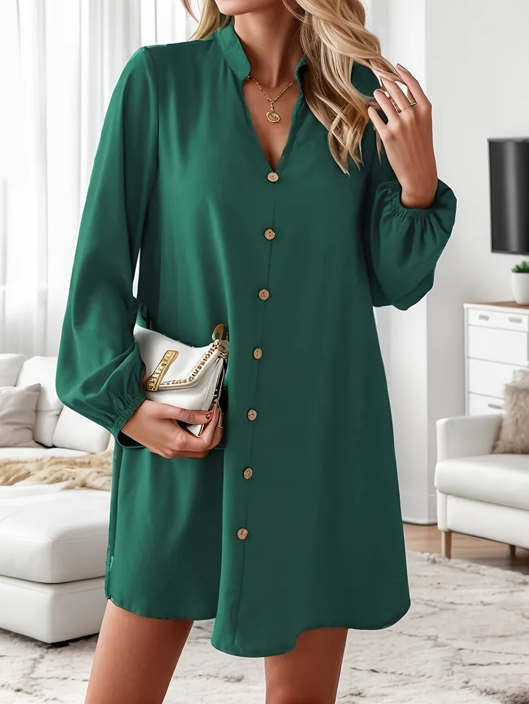 Elegante accappatoio da donna a maniche lunghe - eleganza e comfort in un unico prodotto