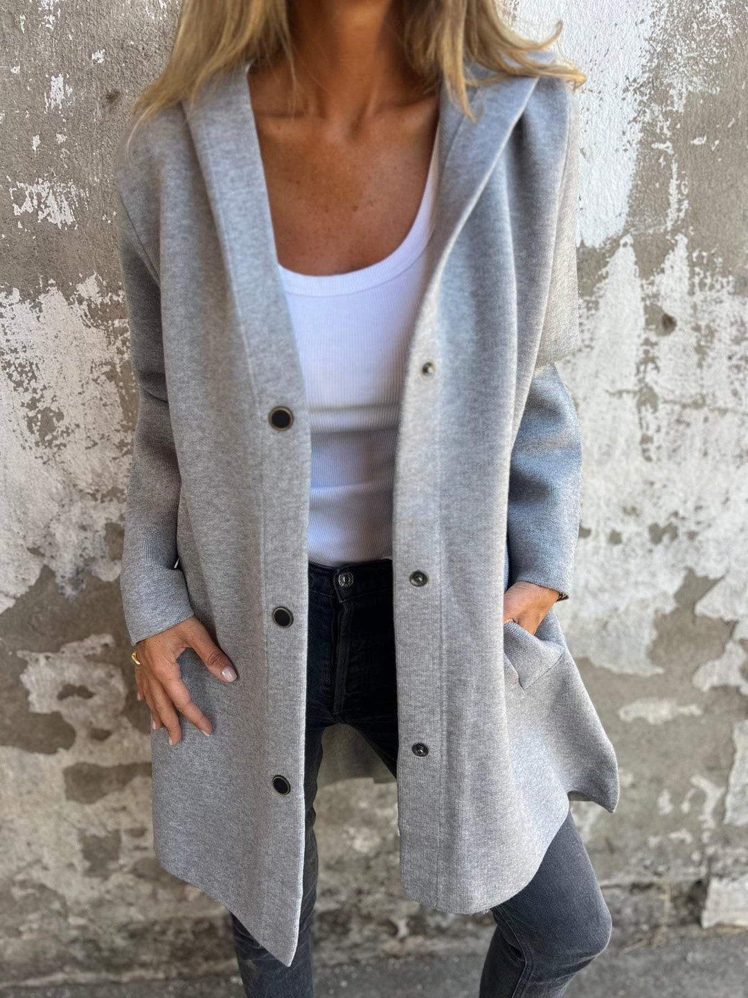 Cappotto con bottoni Élise™ elegante e raffinato per donna