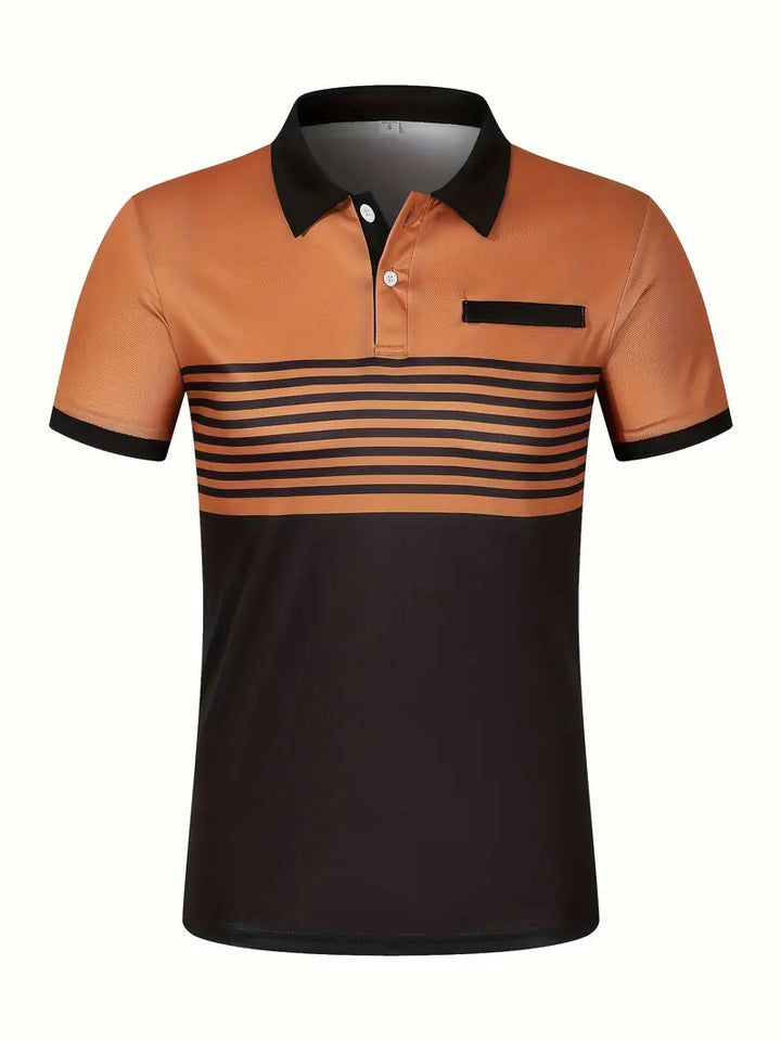 Polo elegante da uomo slim fit con cintura - maniche corte, look casual ed elegante