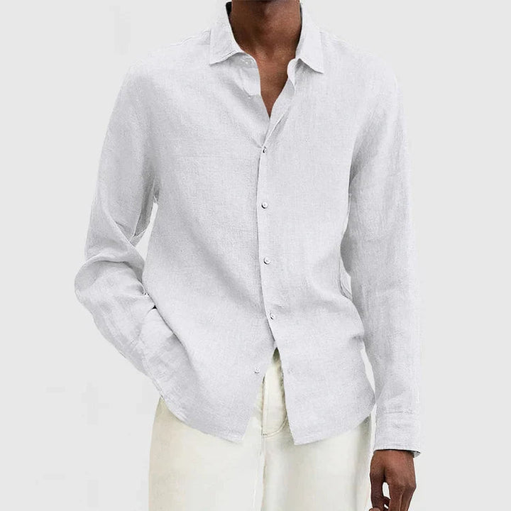 Gilet da uomo a maniche lunghe in morbido tessuto di cotone con bottoni - Stile casual, disinvolto e vestibilità comoda