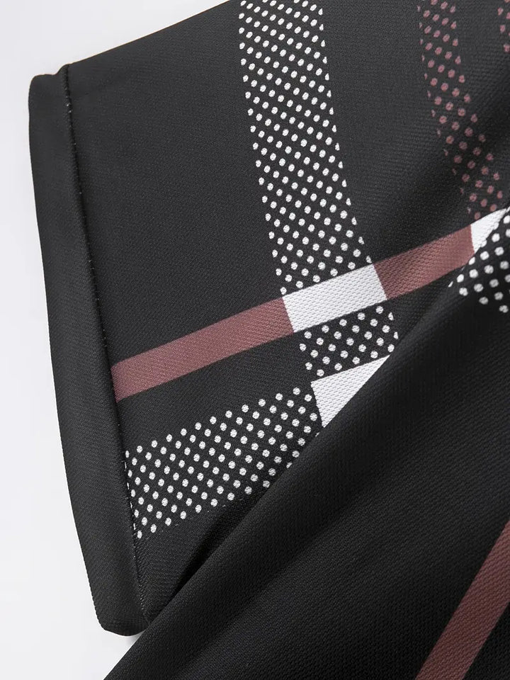 Camisa Polo para Hombre con Estilo Cuadrados - Ajuste Slim y Manga Corta para un Look Casual y Clásico