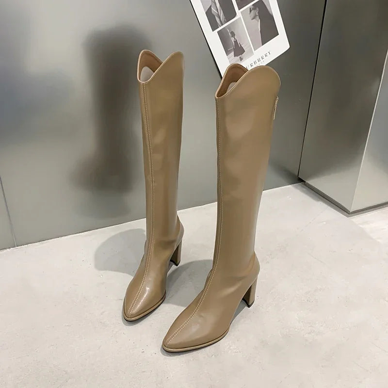 Callie - Eleganti stivali da donna al ginocchio per un look elegante e raffinato