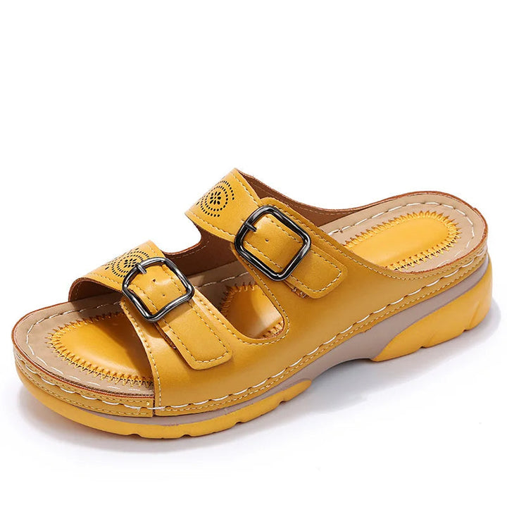 Selina - Eleganti sandali con plateau e doppia fibbia per un comfort eccezionale e un look alla moda
