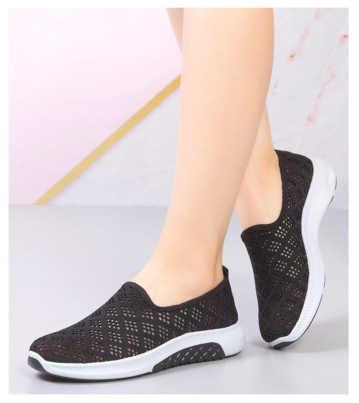 Scarpe Slip-On da donna con materiale elastico - Gummisohle sottile per un comfort estremo e un look casual elegante