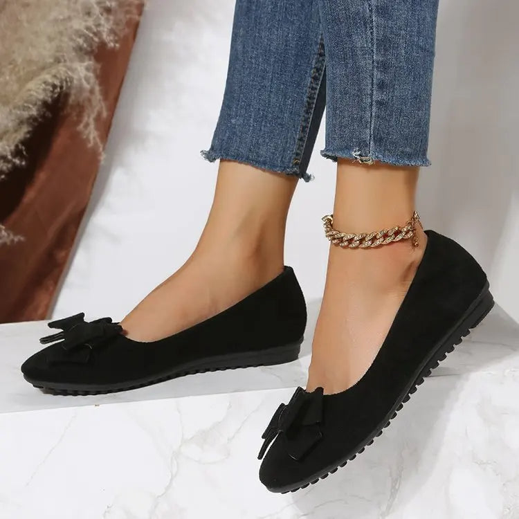 Eleganti zeppe slip-on da donna con incantevoli fiocchi per un look unico