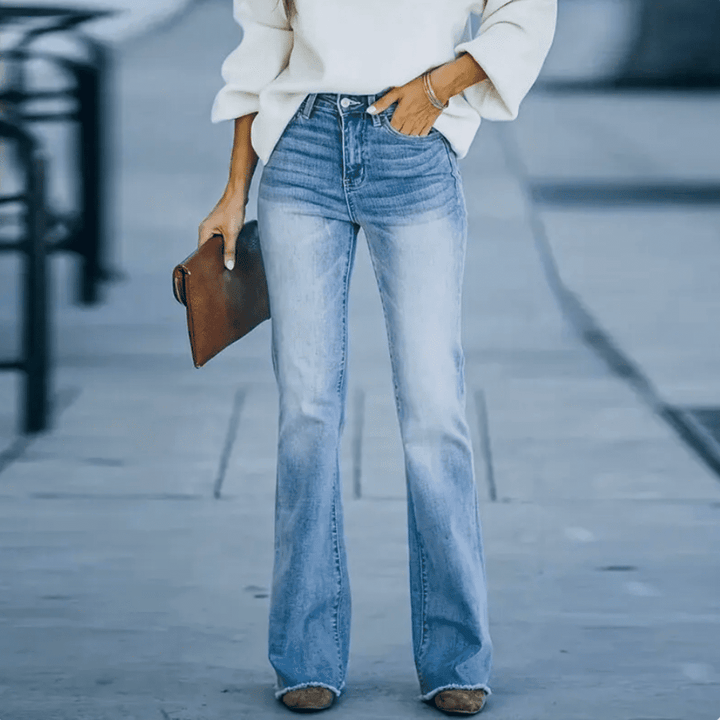 Veya - Jeans a vita alta da donna comodi e alla moda per uno stile elegante e confortevole