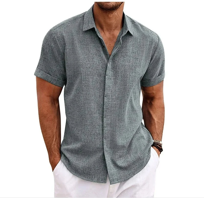 Elian - Elegante camicia da uomo in lino per un look elegante e classico