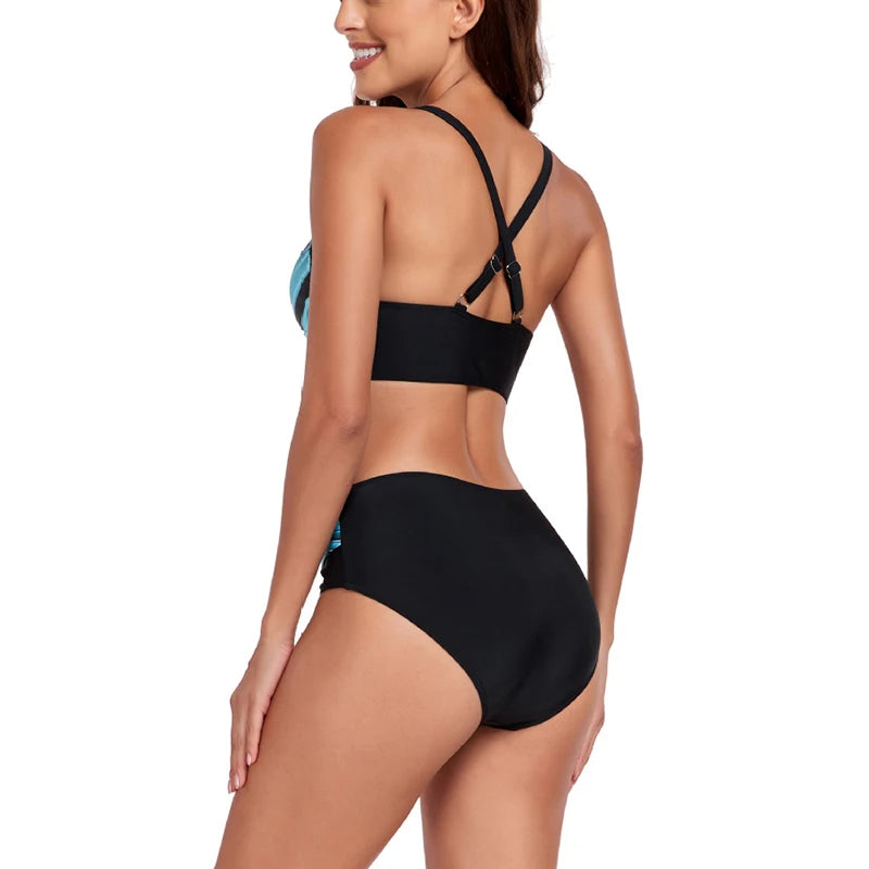 Talia - Elegante e confortevole set bikini a vita alta per donna