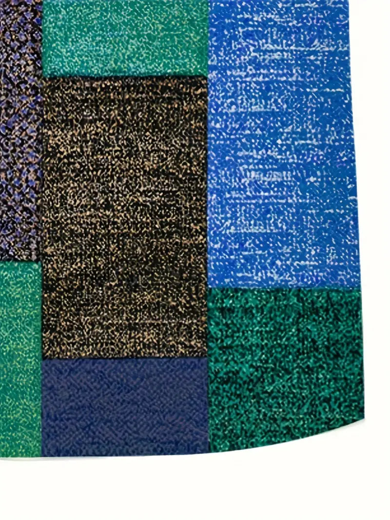 Polo elegante da uomo con un esclusivo motivo patchwork - manica corta e abbigliamento arioso per tutti i giorni