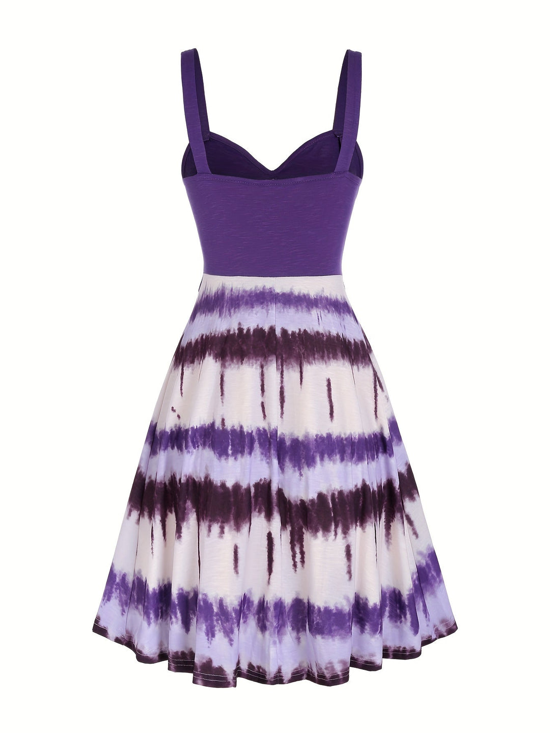 Elegante e comoda vestaglia da donna con motivo tie-dye alla moda, elegante scollatura a V e finti bottoni di gusto.