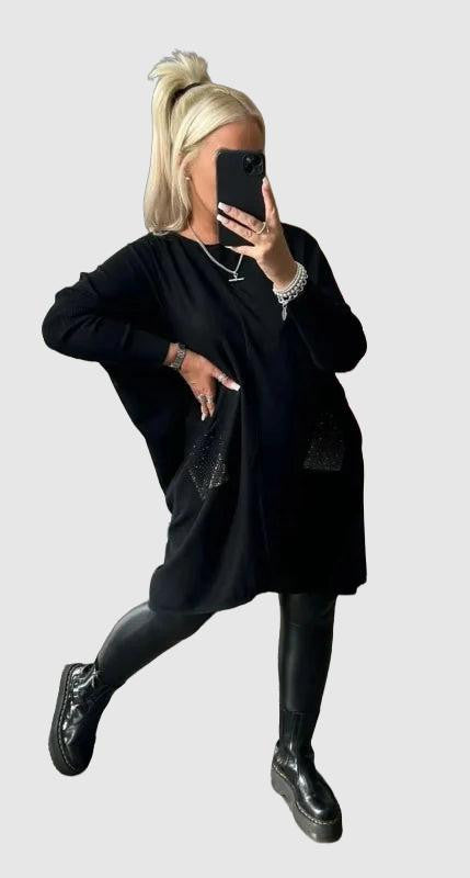 Elegante abito estivo da donna con scollatura a punta - stile casual e comfort per le giornate calde
