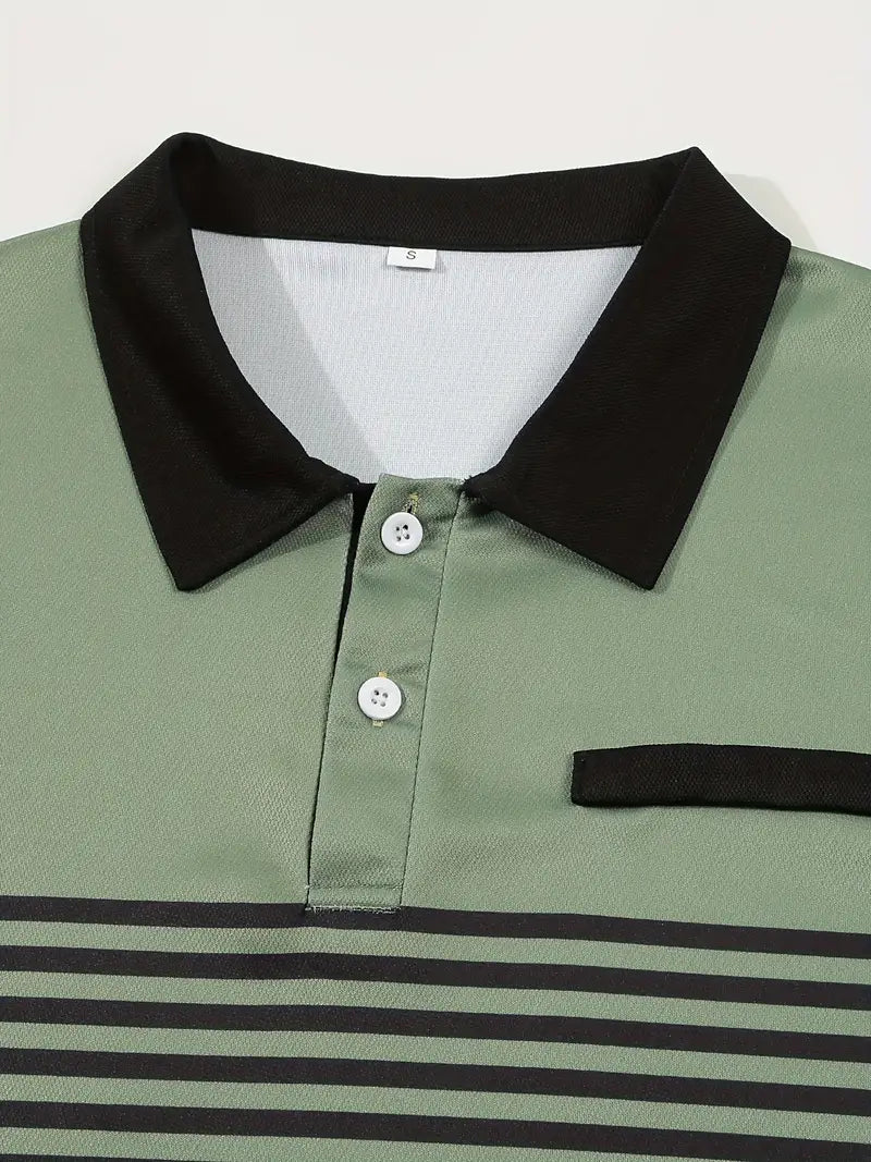 Polo elegante da uomo slim fit con cintura - maniche corte, look casual ed elegante