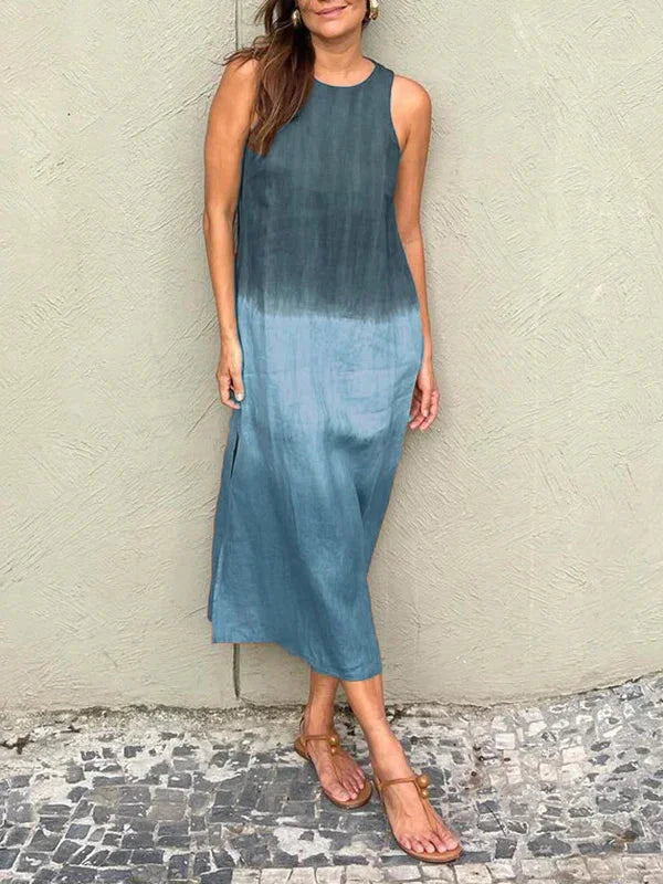 Abito estivo da donna elegante e confortevole con elegante scollatura a V
