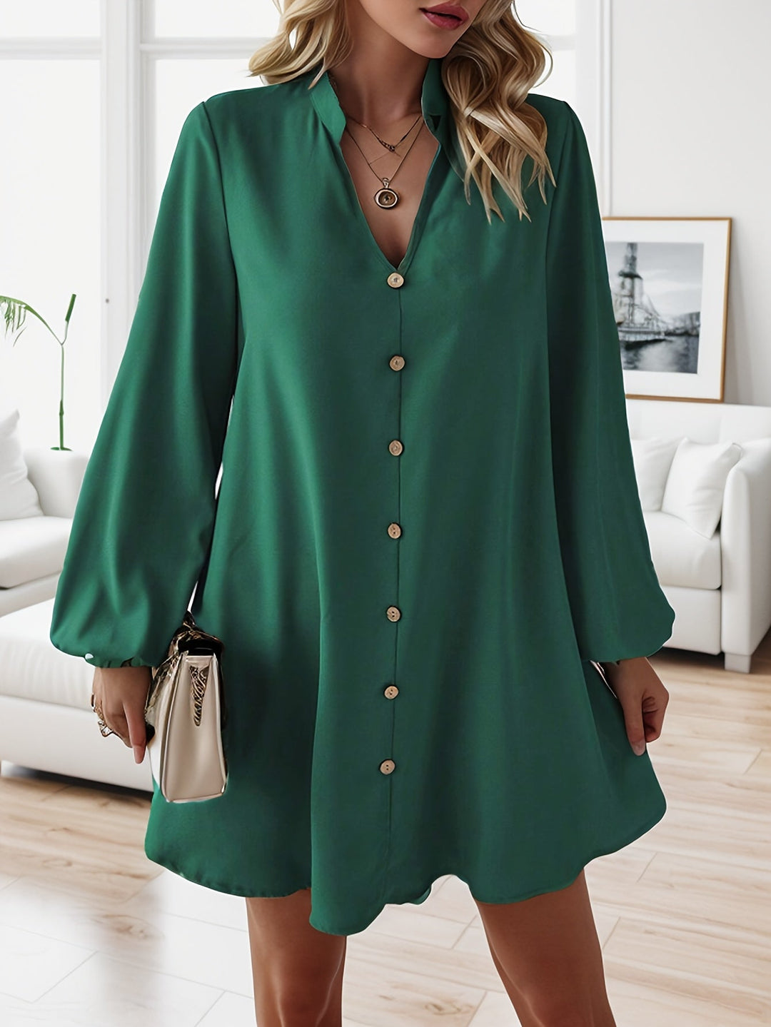 Elegante accappatoio da donna a maniche lunghe - eleganza e comfort in un unico prodotto