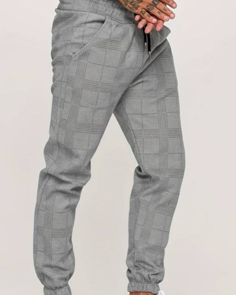 Joggers a quadri Slim Fit da uomo di UrbanFit - Un look casual elegante e confortevole