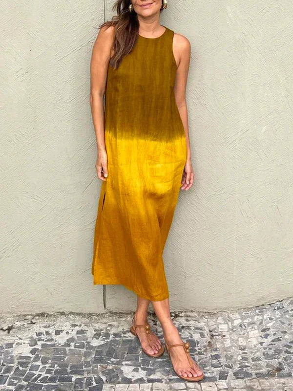 Abito estivo da donna elegante e confortevole con elegante scollatura a V