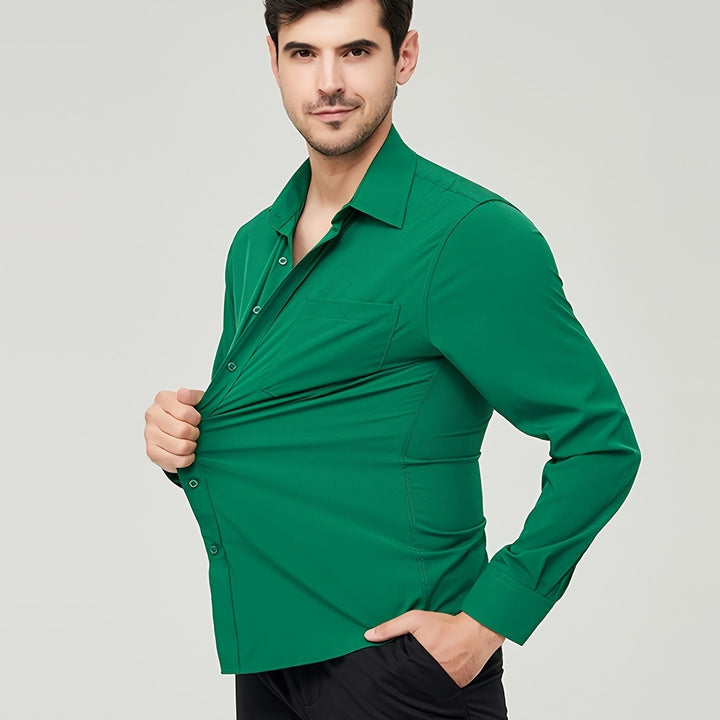 Elegante gilet da uomo in tessuto di cotone traspirante - taglio moderno e manica lunga con bottoni