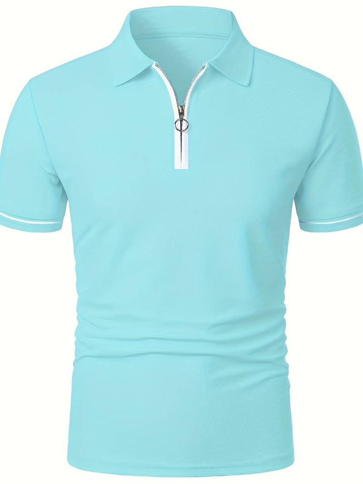 Camisas Polos para Hombre de Ajuste Delgado con Manga Corta y Detalle de Contraste Elegante, Perfectas para un Estilo Moderno y Sofisticado