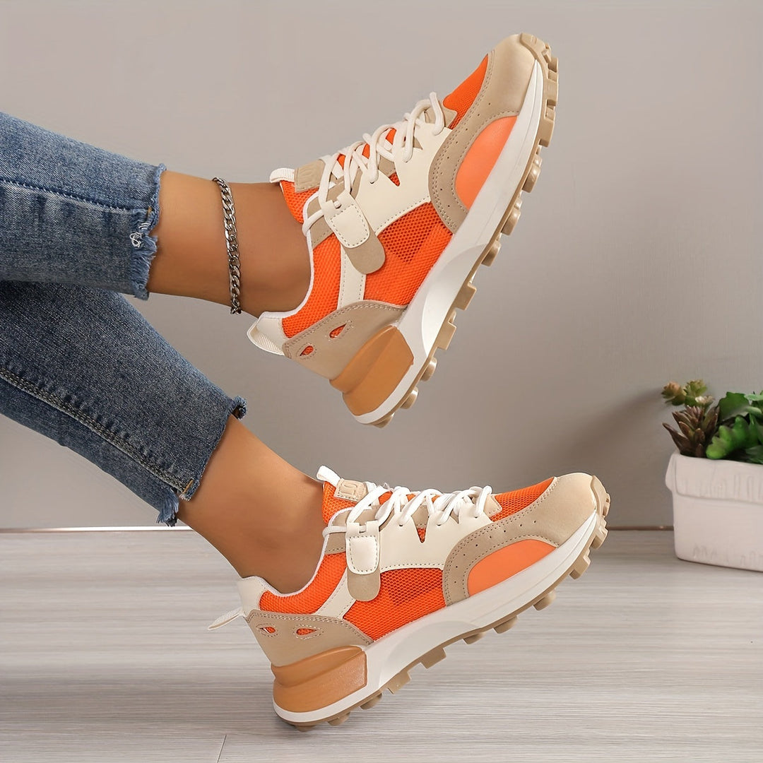 Eleganti scarpe sportive da donna con mesh traspirante, allacciatura e ammortizzazione efficace per il massimo comfort e un look alla moda